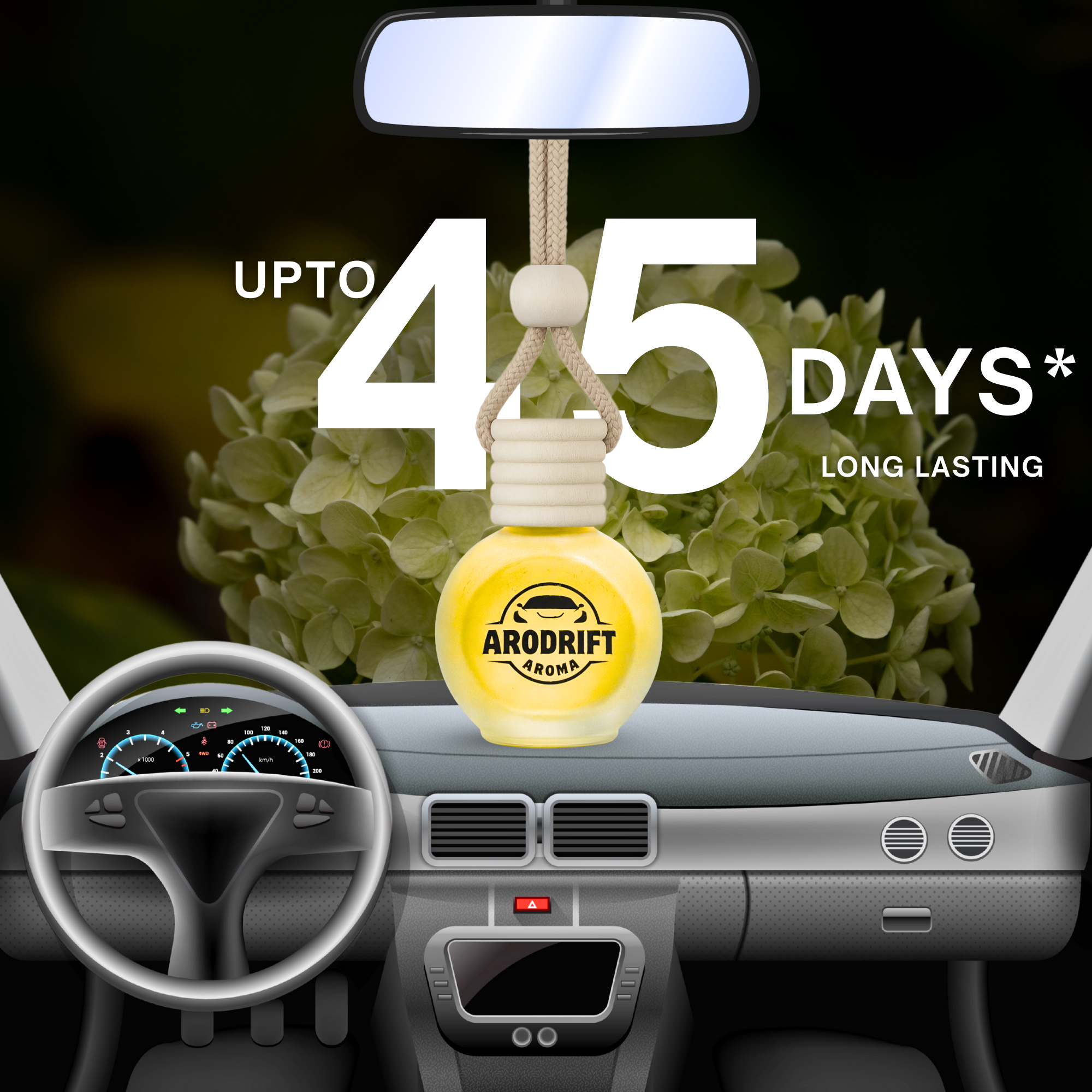AroDrift Aroma Premium Car Air Freshener | Urban Musk | Car Hanging Perfume | 15 ML - CAR AIR FRESHENER